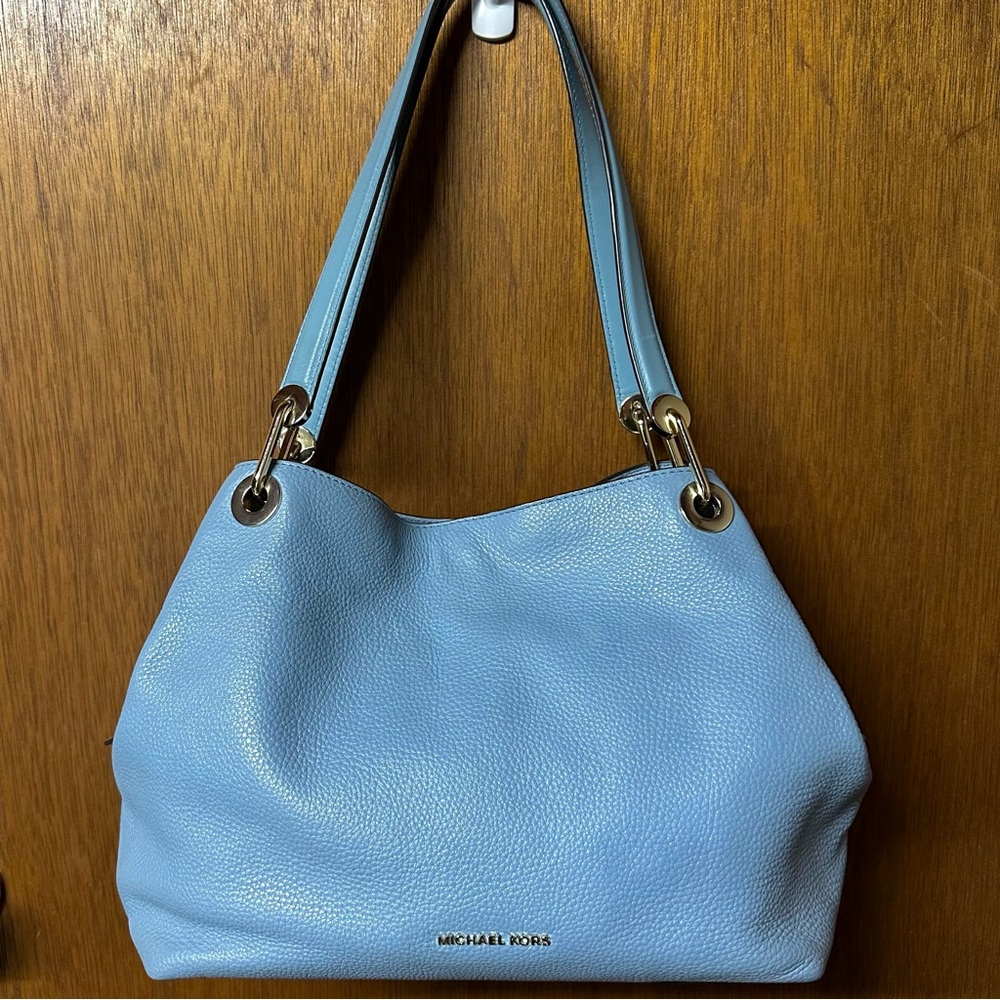Michael Kors Sky Blue Leather Shoulder Bag